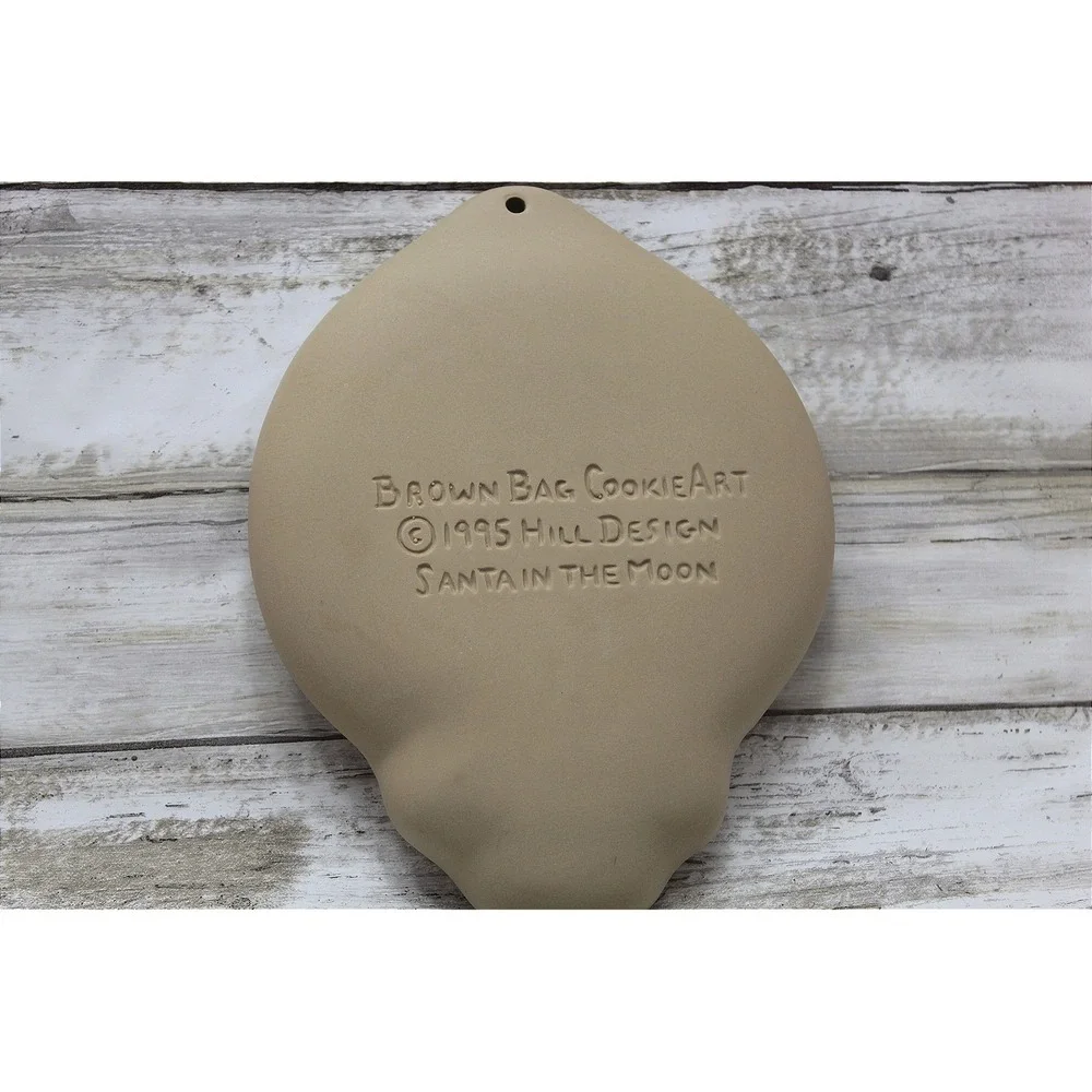 Brown Bag Designs Cookie Mold Santa In The Moon 1995